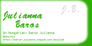 julianna baros business card